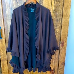 Brown shawl by Lennie for Nina Leonard